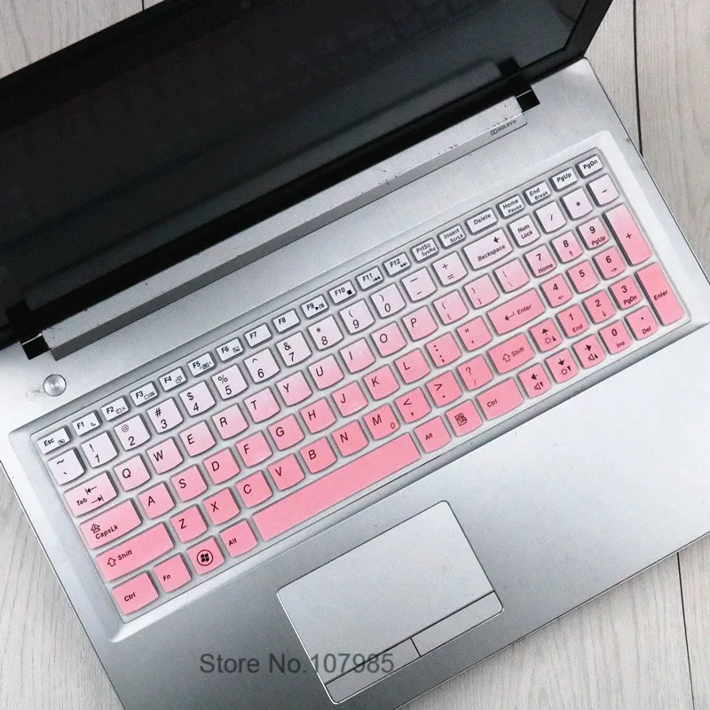 Силиконовый чехол для клавиатуры для lenovo 15,6 дюймов Y50-70 G50-80 Z500 B590 G510 G580 Y510P Y50 G50 Y570 Z580 Z560 B580 V580 - Цвет: Gradualpink