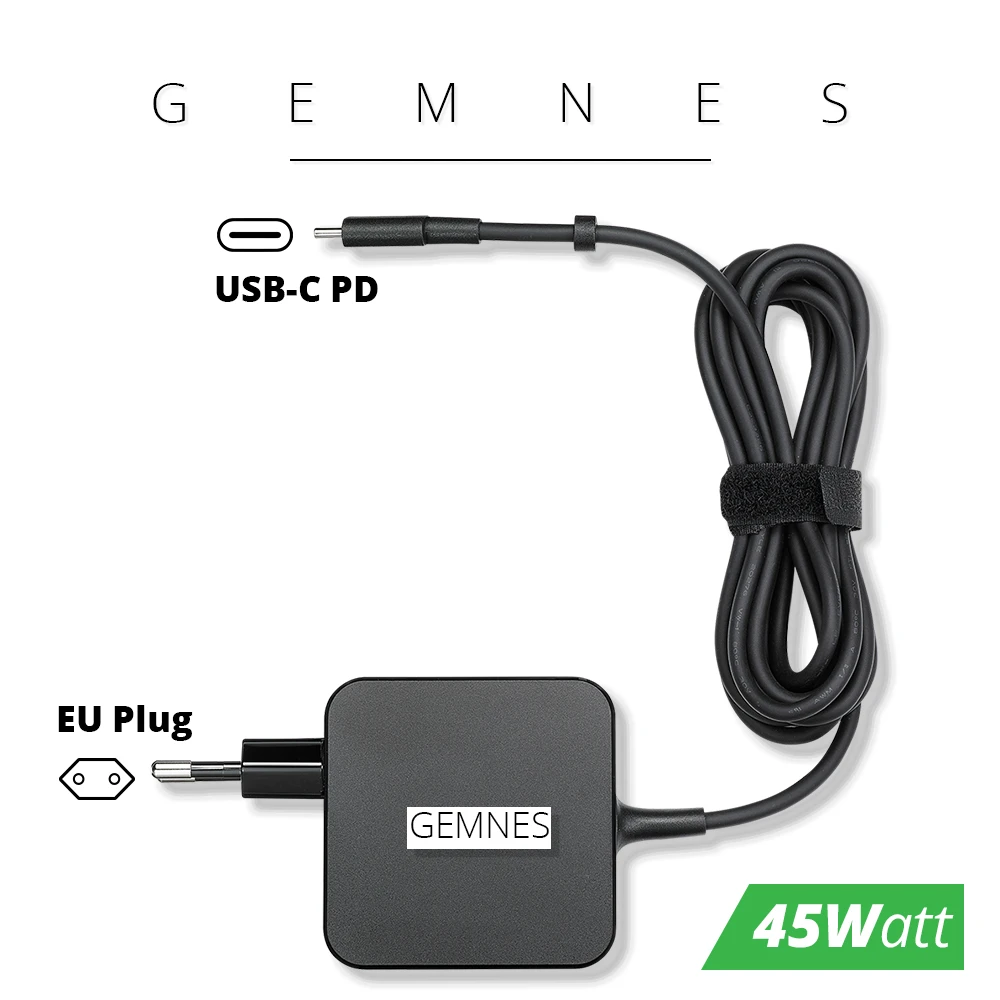 Original 45W Universal Laptop Charger USB Type C Adapter 20V 2.25A for Asus Lenovo Dell HP USB-C Laptop ADP-45EW A EU Plug