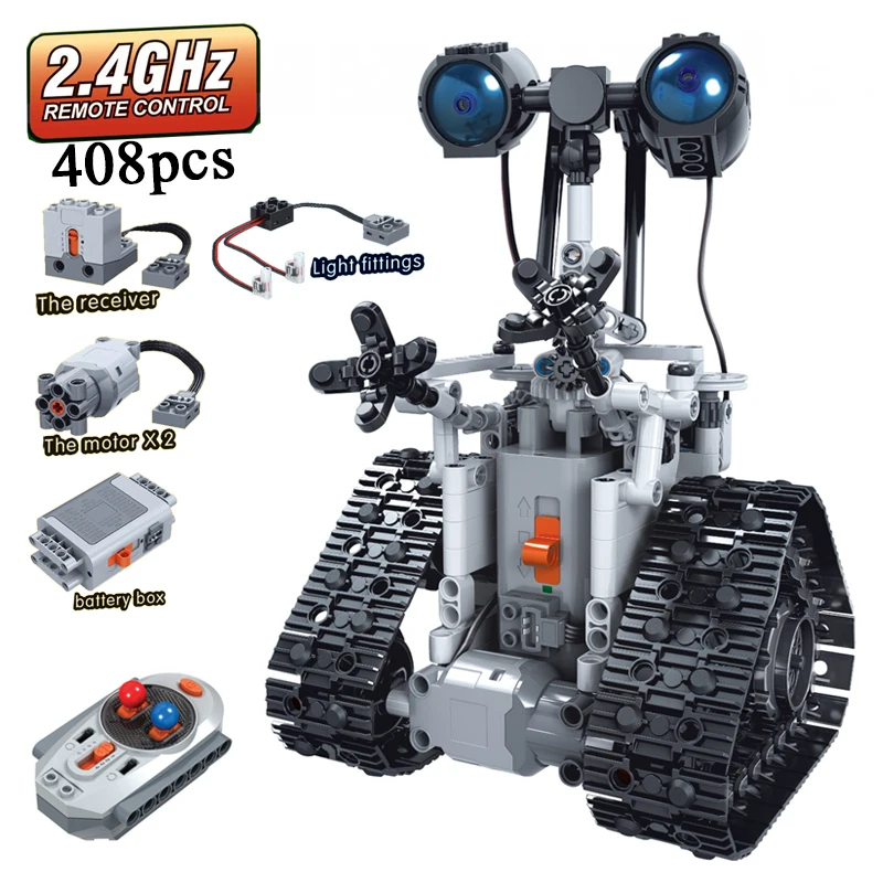

Robot Remote Control 2.4GHz High-Tech Motor power funcation 408pcs MOC Building Blocks Bricks Creative DIY Toys for kids