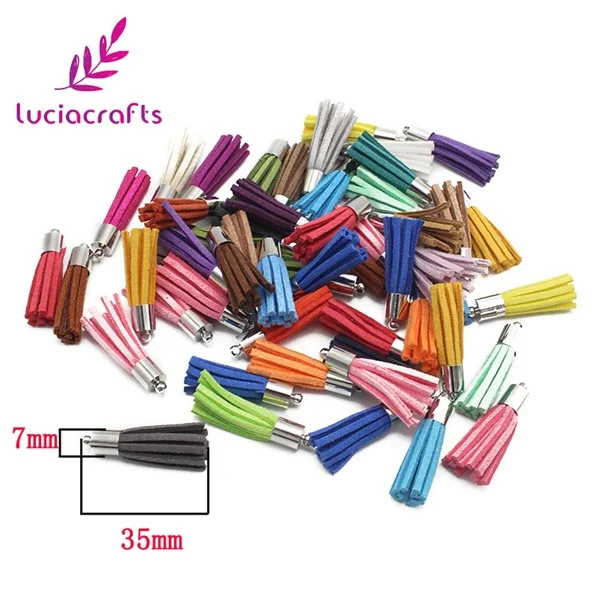 Lucia crafts приблизительно 25 мм/35 мм/45 мм случайный смешанный кисточкой одежды украшения дома DIY аксессуары 24 шт./лот I0105 - Цвет: style 4  35mm