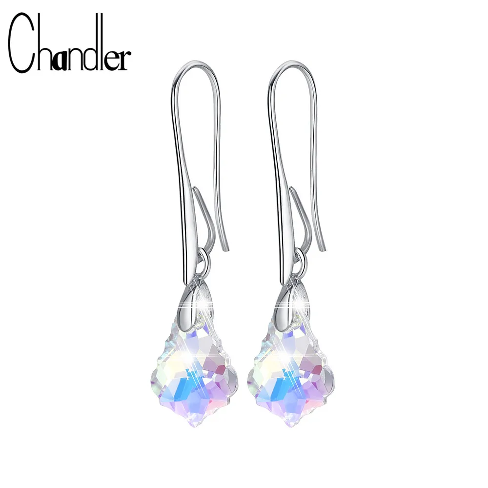 Женские серьги гвоздики с кристаллами фианитом|Серьги-подвески| |