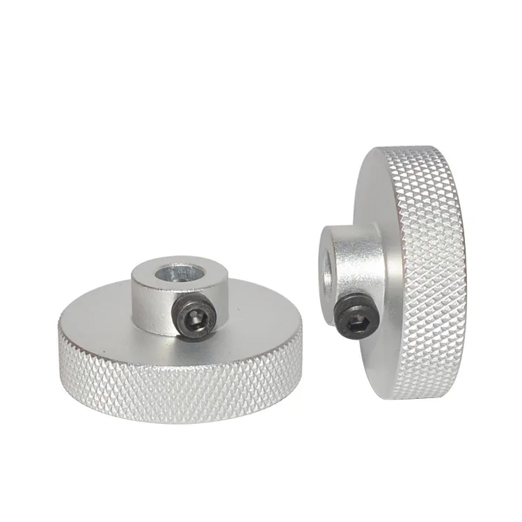 aluminum NEMA17/23 stepper motor hand wheel jog knob 5/6.35/8/14mm bore size