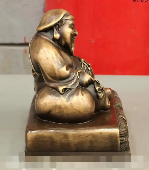 Бесплатная доставка S1378 8 &quotКитайский Бронзовый резной японский Буддизм