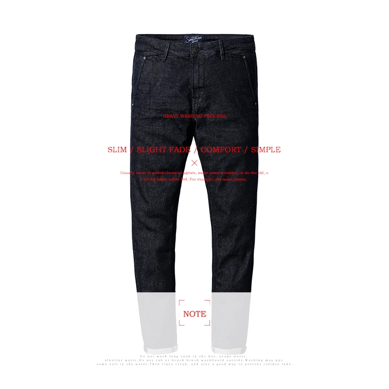 SIMWOOD новые 2019 весенние джинсы Для мужчин Винтаж джинсовые штаны Повседневное