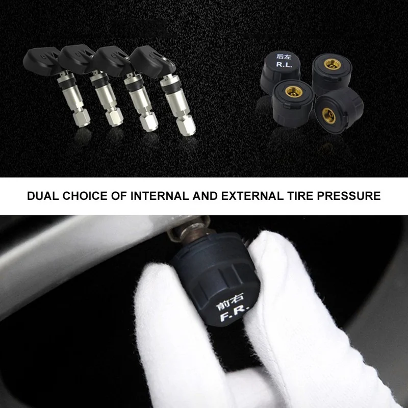 Датчик давления в шинах TPMS 3 Поддержка Android и IOS 4 внешних датчика с приложением