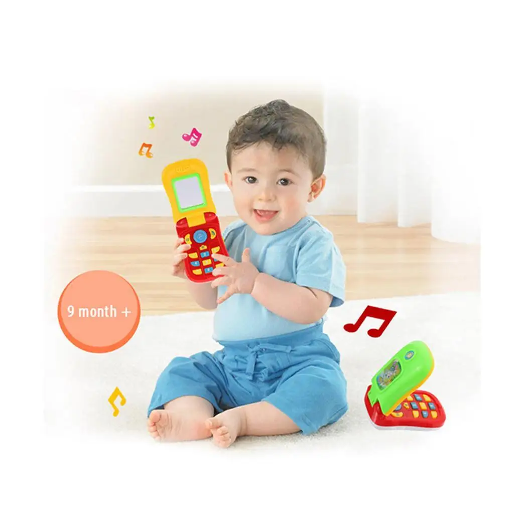Music Flip Cover Phone with Photo Function Early Education Toys(batteries not included) Enlightenment Puzzle Toys | Игрушки и хобби