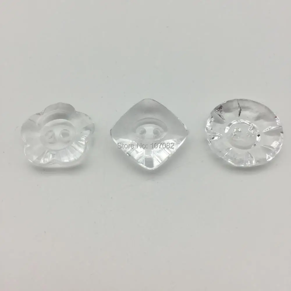 100 шт. прозрачные акриловые пуговицы с двумя отверстиями 20 мм|crystal buttons|round buttonsbuttons