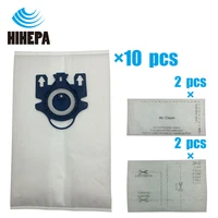 10pcs vacuum cleaner dust bags 4 felt filters for miele type gn deluxe synthetic fit miele s2 s5 s8 c1 c3 series vacuums
