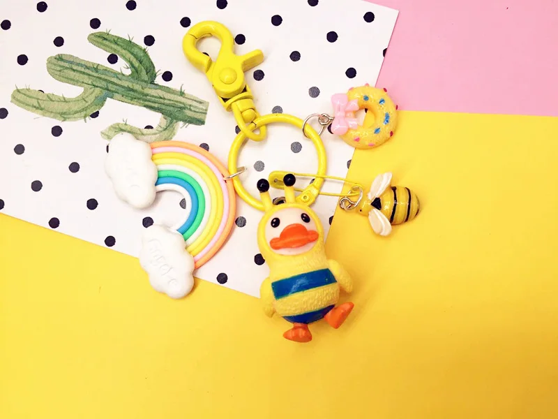 2019 новый милый мультфильм Маленькая желтая утка кукла брелок для ключей с