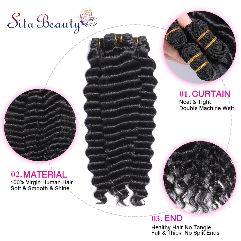 Волнистые пряди с закрытием перуанские волосы 8 28 дюймов Sita Beauty Remy человеческие