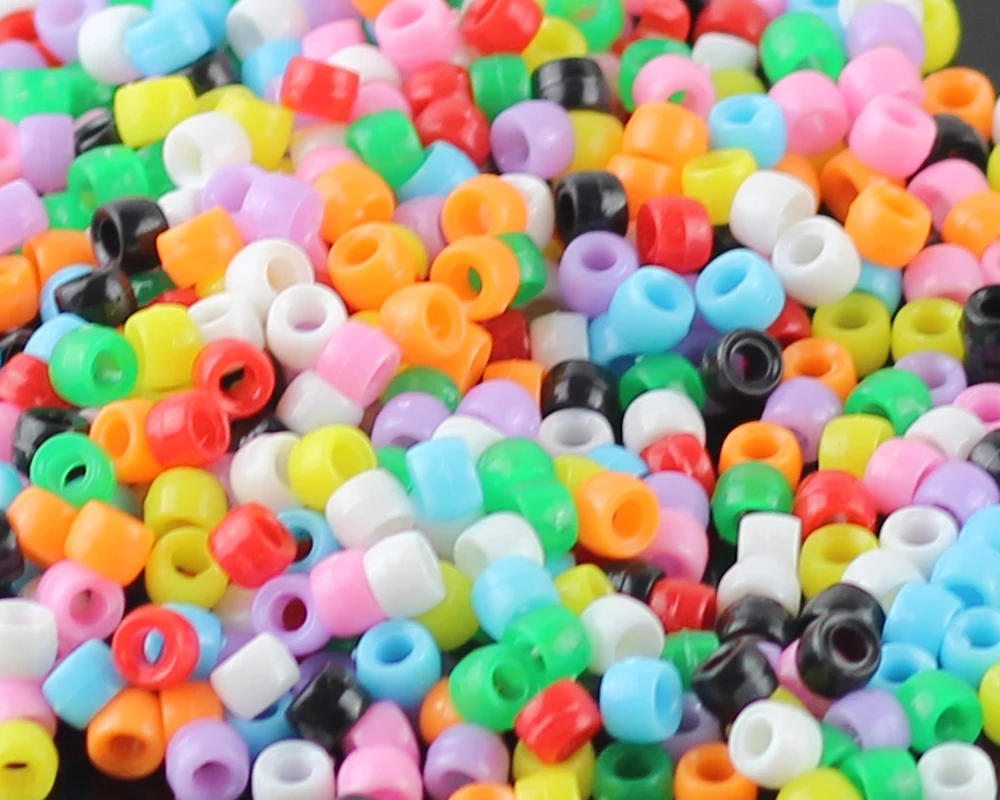 Многоцветные непрозрачные бусины шармы для браслетов 6 мм 100 шт./ОПП|100 pcs|charms for charm