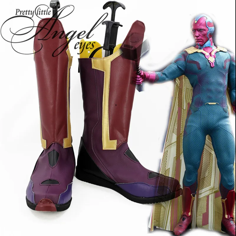 Обувь для костюмированной вечеринки Marvel Super Hero Avengers Vision обувь на заказ|Туфли| |