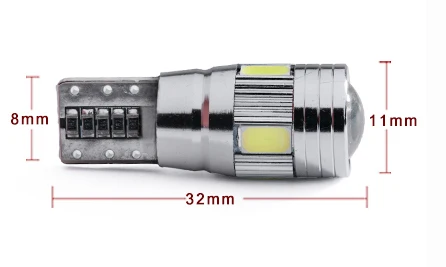 Новое обновление 6 цветов T10 СИД 1 ШТ. Авто Свет лампа 5730 SMD W5W 12 В Интерьер Парковка