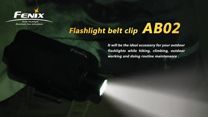 1pc Fenix Flashlight belt clip AB02 Suitable for E35 UE/E25/E20/LD22/UC30/LD12/LD11/PD32/PD25 Diameter 18-26mm |
