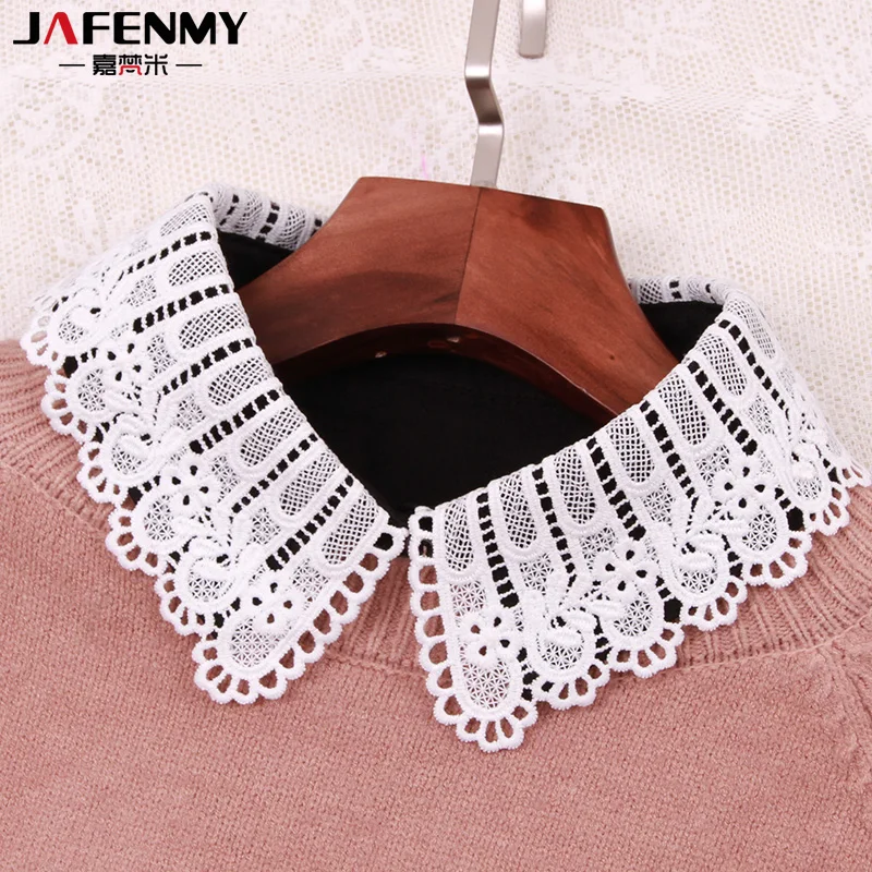 Женская блузка из шифона с ложным воротником отстегивающийся воротник черный