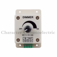 led dimmer dc 24v 12v 8a light bright brightness adjustable controller single color led controller for 5050 3528 led strip