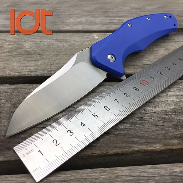 Blue Handle Logo LDT 0770, складной нож, тактические ножи ELMAX, лезвие из стекловолокна, пластика, ручка, шарикоподшипник, карманный нож для кемпинга, выживания, OEM - Цвет: Blue Handle Logo