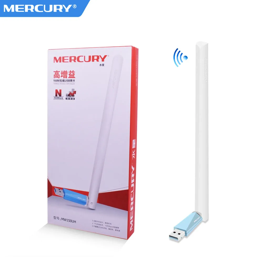 Фото Внешний USB Wi-Fi адаптер Mercury 150 Мбит/с антенна для беспроводной сетевой карты