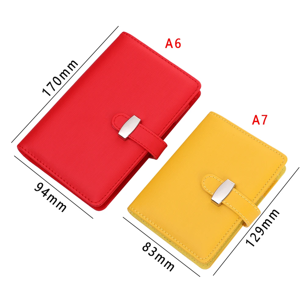 

4 colors A6/A7 Business Notebook Soft Leather Loose Leaf Agenda Planner Organizer Travel Journal /Daily Plan Office Supplies
