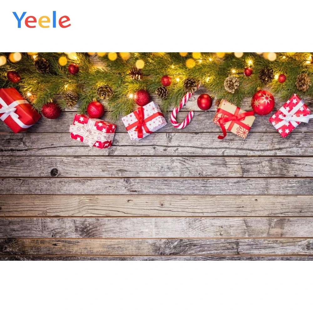 Фон для фотосъемки Yeele с надписью &quotMerry Christmas&quot деревянная доска подарок детей