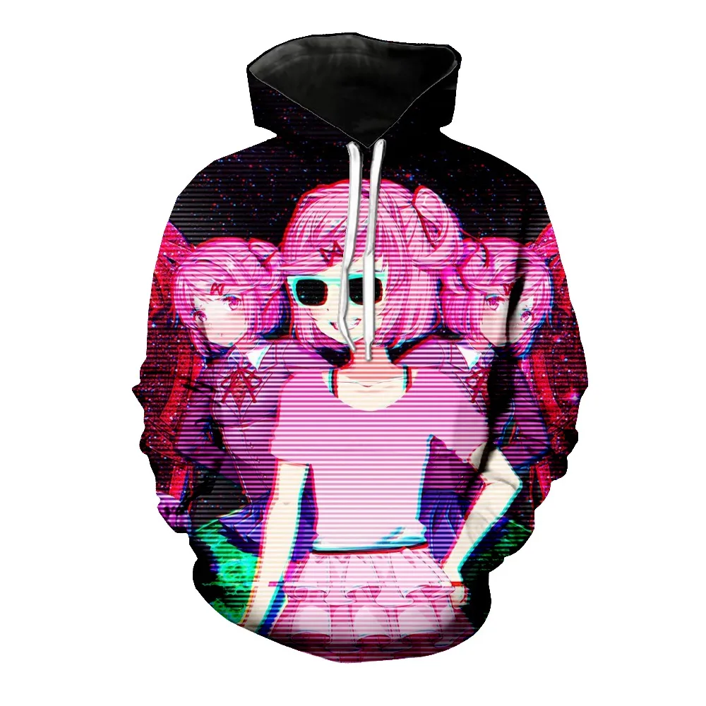 LIASOSO, Забавный 3D принт, для женщин, новинка, для мужчин,, аниме, doki, милый, длинный рукав, homme, Harajuku, толстовки, худи, модная, D879