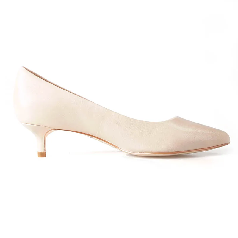 Женские туфли из органической кожи на высоком каблуке модные весна лето