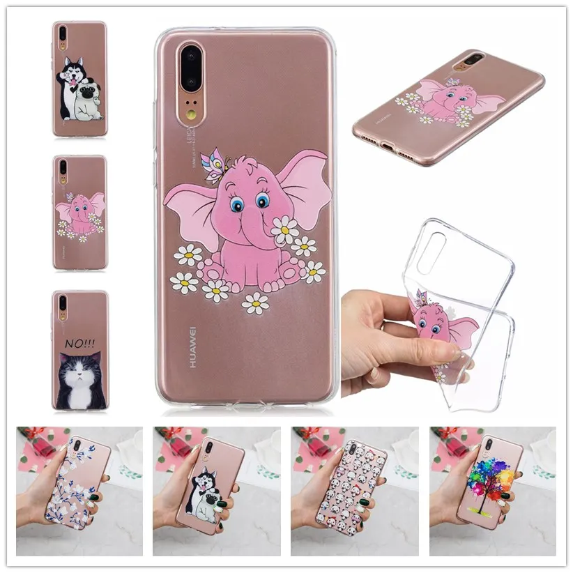 Для Huawei P20 Pro Чехол милый мягкий Силиконовый ТПУ для HuaweiP20 P20Pro Чехлы Мобильный
