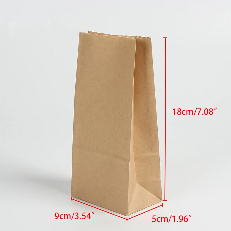 

50pcs Kraft Paper Gift Bags baking Bread Bag For Party Wedding Favors Handmade Bread Cookies Candy Bags Wrapping Supplies