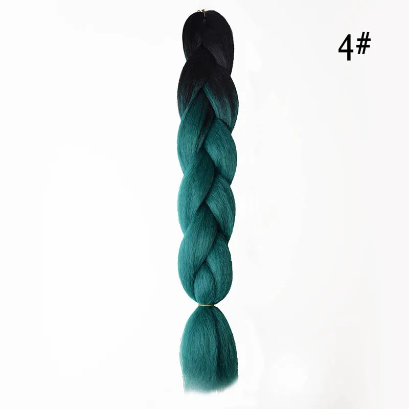 JUNSI, длинные, 23 дюйма, Ombre, синтетические, Jumbo, косички, вязанные волосы, золотой, розовый, серый, Pruiken, косы для наращивания волос для женщин - Цвет: 4