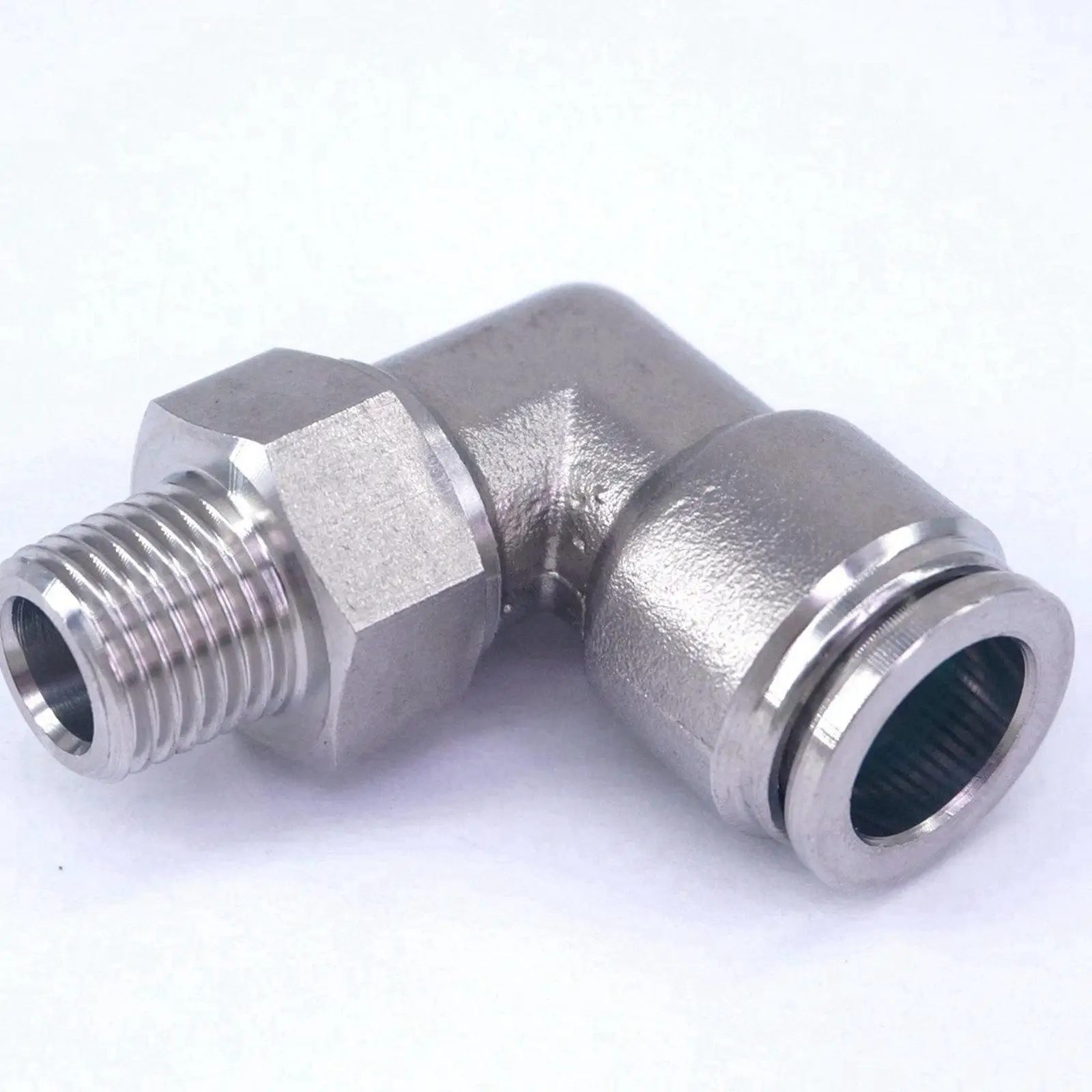 

Tube OD 12mm*1/4"BSP 304 Stainless Steel Pneumatic Connector Male Elbow Quick Connector Fittings