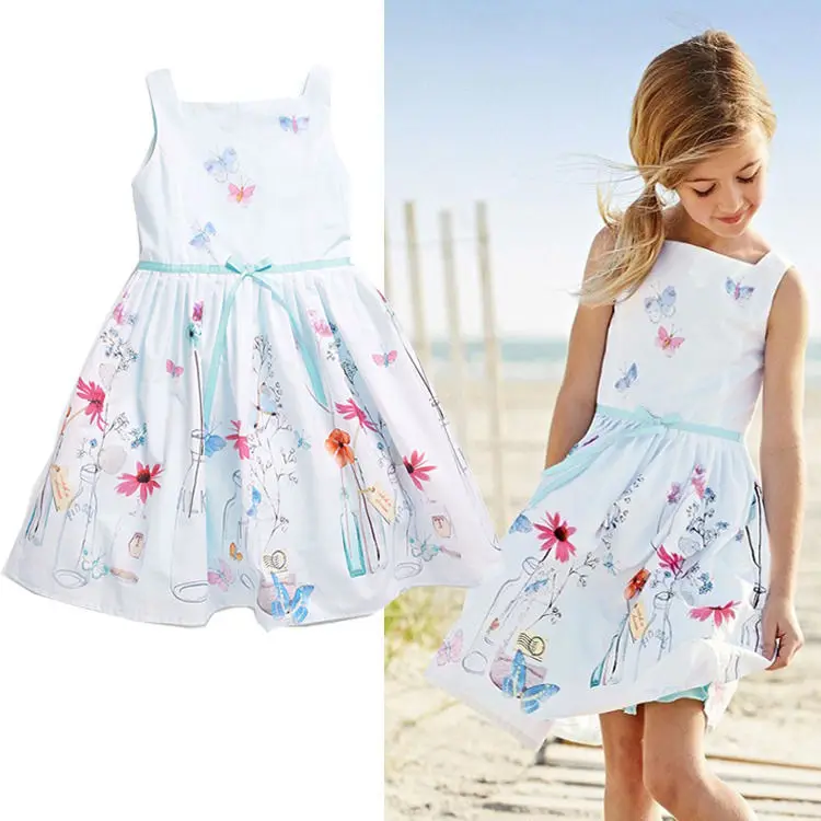 2017 Designer A-line Princess Dress Girl Clothes Character Pattern Baby Kids Costume Girls Dresses Summer | Детская одежда и обувь