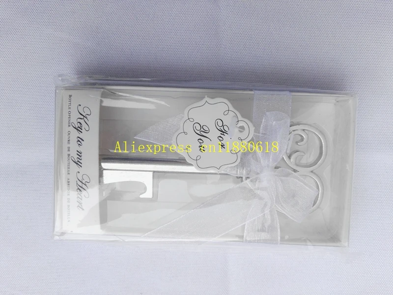 100 шт./лот открывашка для бутылок с ключом к моему сердцу в белой подарочной