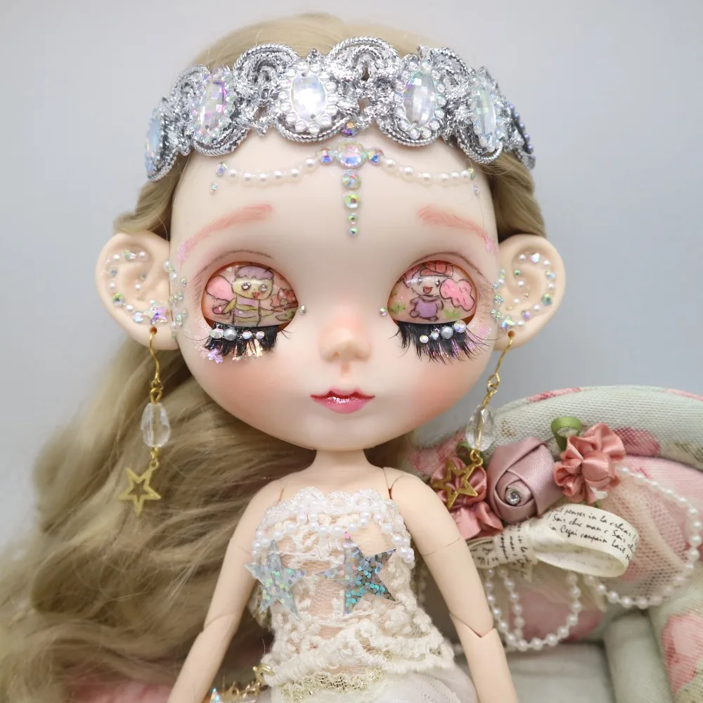 Кастомизация кукла DIY соединение тела Обнаженная blyth кукла для девочек, включая одежду и серьги Красивая девушка