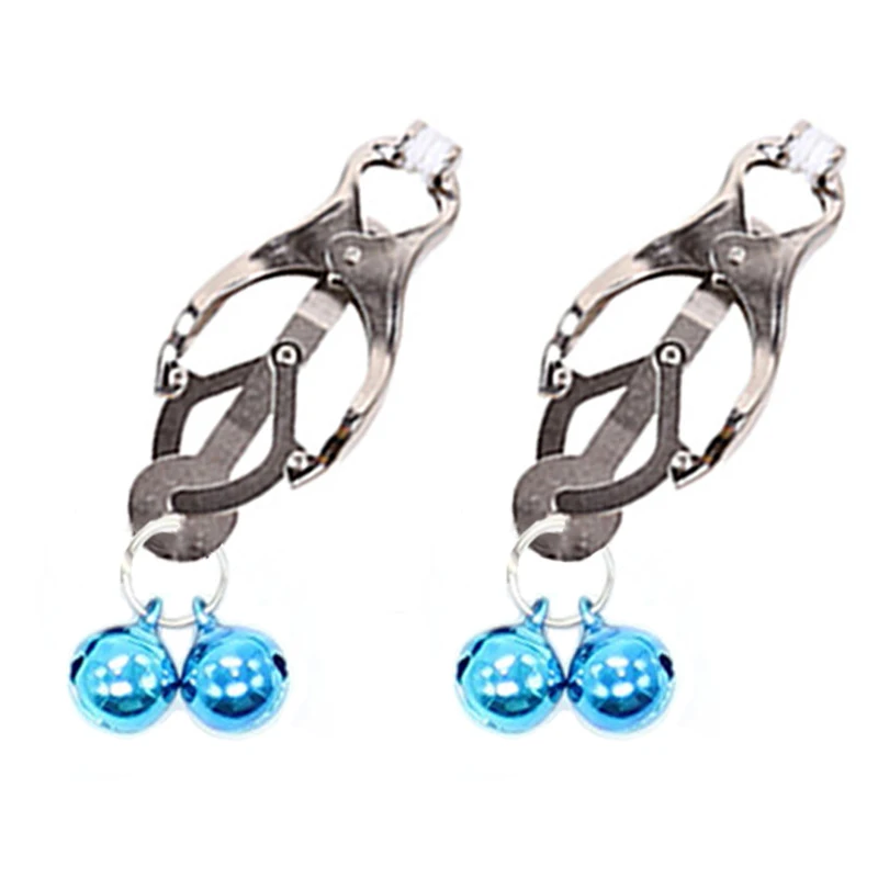 Двойной колокольчик зажимы для сосков женщин зажим скручивающий пинзас Pezones БДСМ