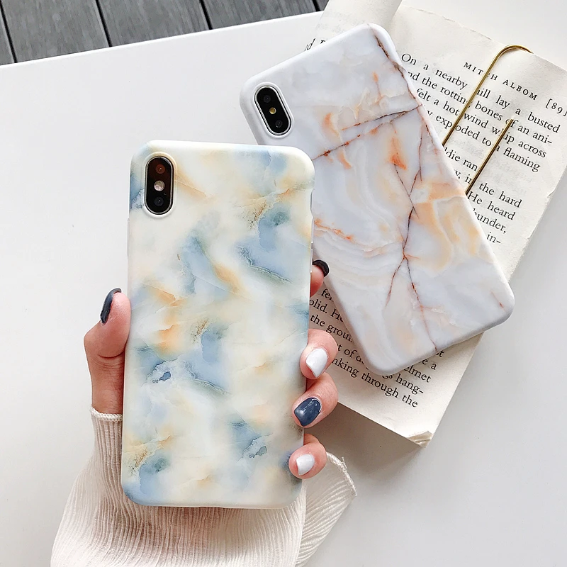 Мраморный чехол с держателем подставкой для iPhone 7 8 XS Max мягкая задняя крышка 6 6S Plus