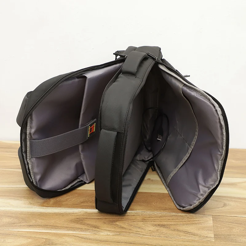 Мужской модный деловой мужской рюкзак для ноутбука одноцветная уличная