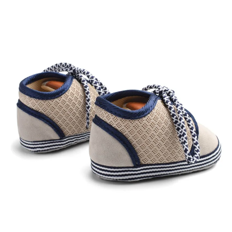 

Baby Shoes First Walker Newborn Blue Pattern Round Lace Cotton Mesh Stitching Shoes Baby Boy Girl Shoes