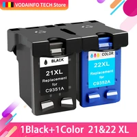 royek compatible 21 black ink cartridge replacement for hp 21 22 hp21 for deskjet f2280 f4180 f4100 f2100 f2200 f300