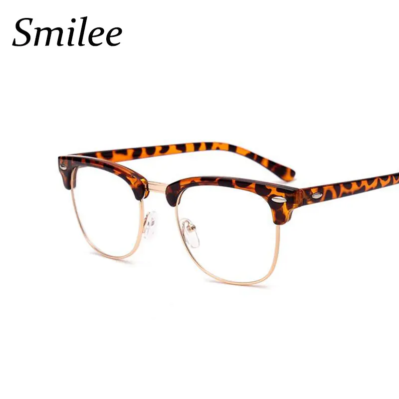 Leopard Computer Glasses Women Luxury Brand Optical Frame Rivet Designer Eyeglasses Square Spectacles women men Clear Lens Glass |