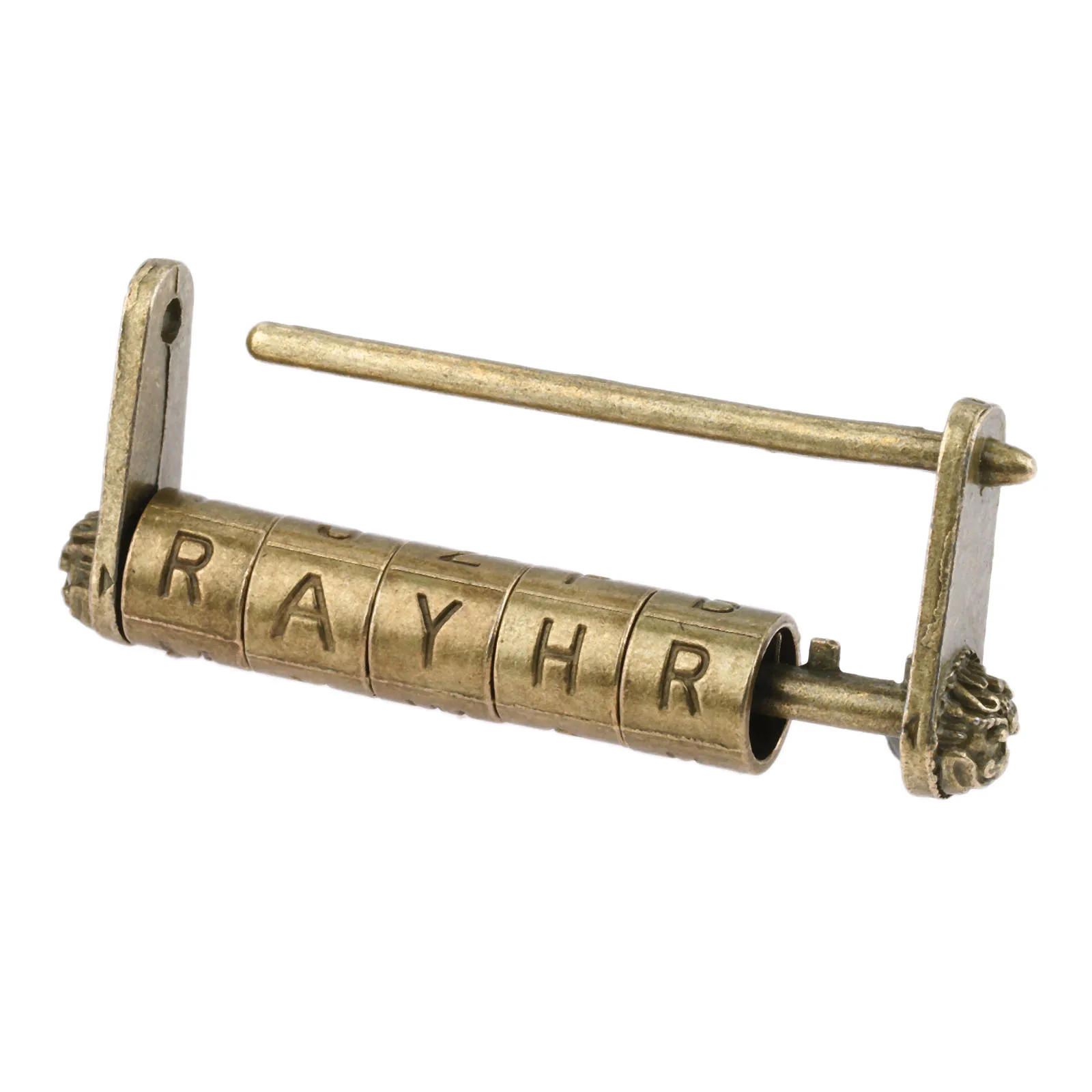 Цинковый сплав китайский старинный бронзовый замок с ключом ретро кодовый