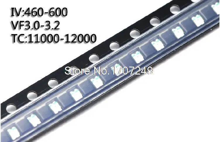 

500 шт./лот 0805 Smd белые светодиодные светоизлучающие диоды