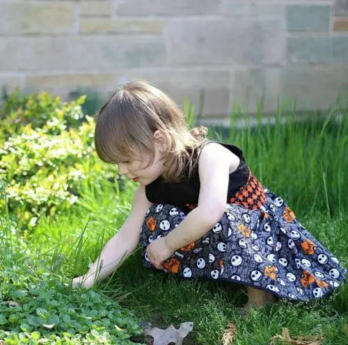 Платье-пачка без рукавов с круглым вырезом на Хэллоуин | Мать и ребенок