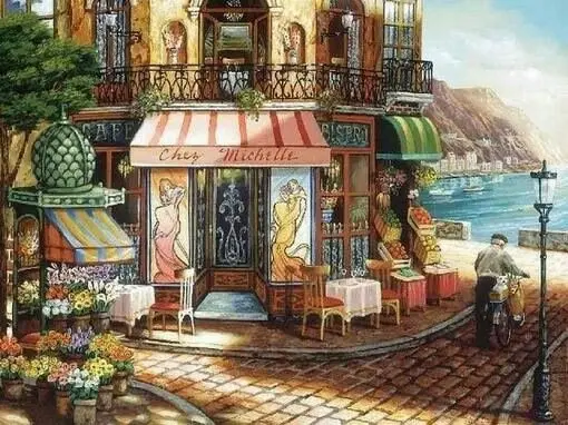 Рукоделие Приморский Цветочный Фруктовый магазин живописная 14ct непечатная