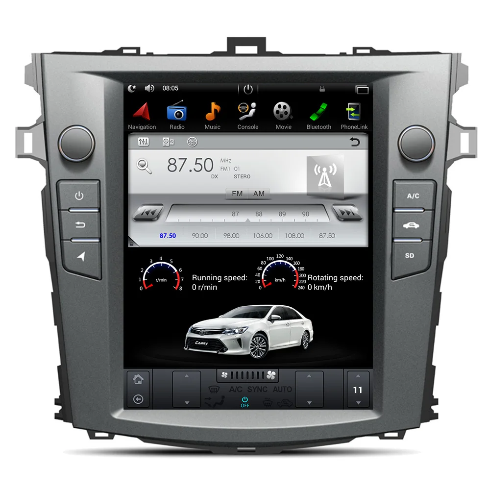 Автомобильный DVD плеер 10 4 дюйма в стиле Tesla Android стерео GPS навигация головное