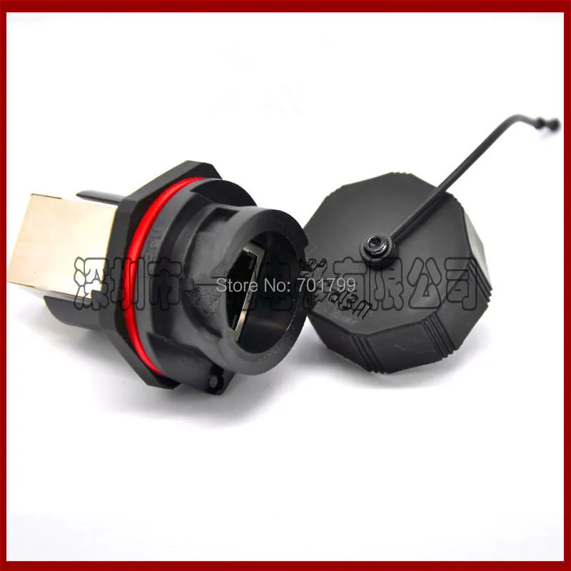 Водонепроницаемый Ethernet RJ45 разъем Женский содержащий кристаллический пьедестал