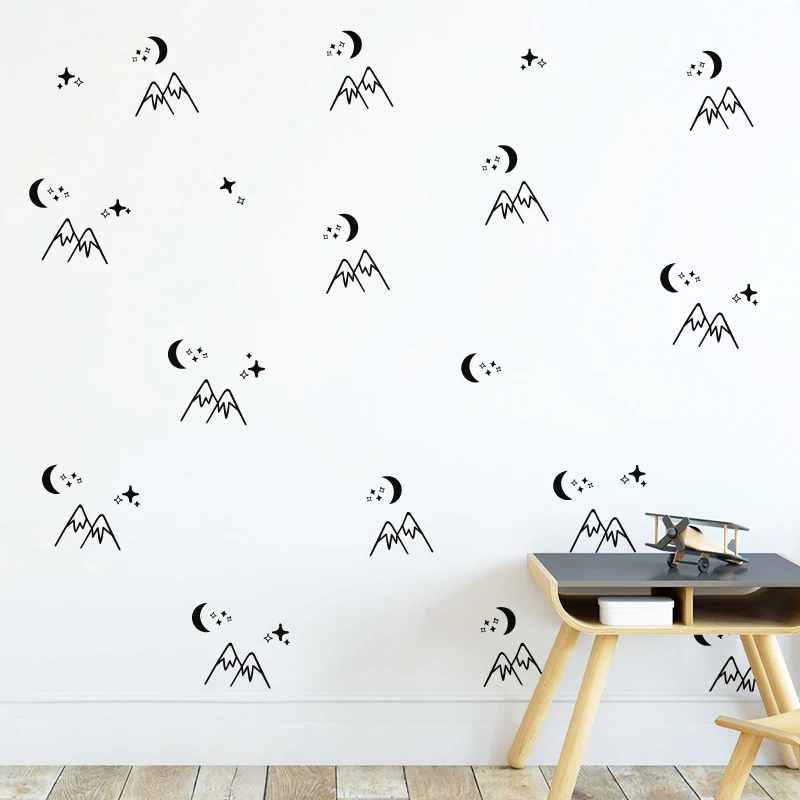 Camping in the Mountains Wall Decals for Boy or Girls Room Decoration DIY Woodland Adventure Vinyl Sticker Nursery Decor | Дом и сад
