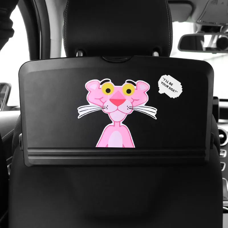 Pink Panther Автомобильный Стайлинг сиденье задняя крышка сотовый телефон чашка для закусок держатель портативный путешествия еда стол авто заднее сиденье подголовник складной органайзер лоток - Название цвета: Pink Panther