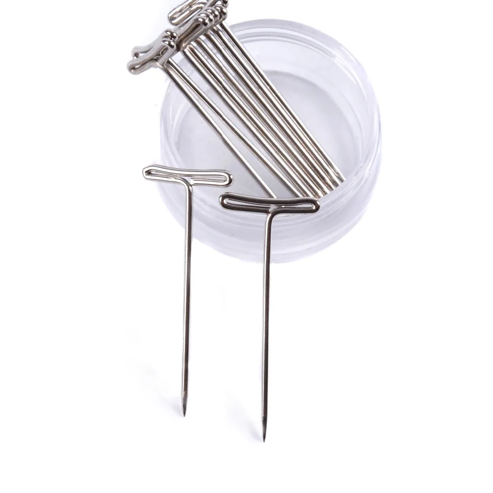 100 шт T PINS (32 мм) для парика на поролоновой головке стиль Т образная игла