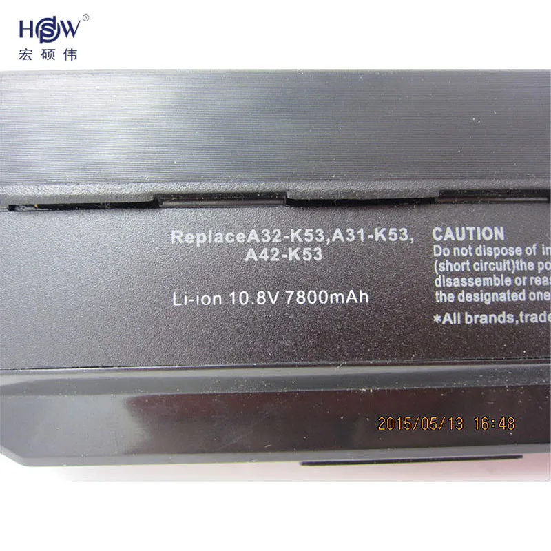 HSW 9cell laptop battery A31-K53 A32-K53 A41-K53 A42-K53 for Asus x53s A43 A53s K43 K53 k53s k53U X43 A43B A53B K53B X43B Series |