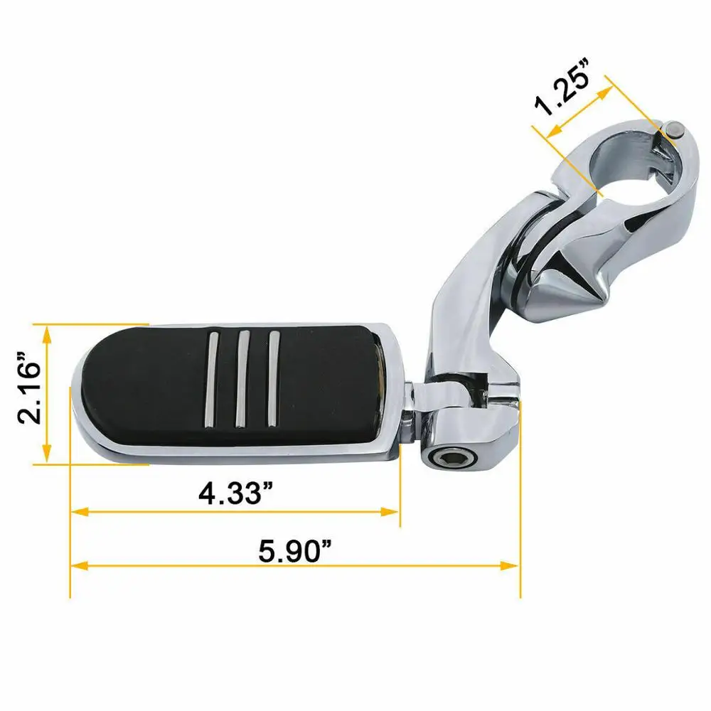 Регулируемый короткий угловой колышек для мотошоссе 1/4 &quot1/4&quot Harley Touring Road King Street